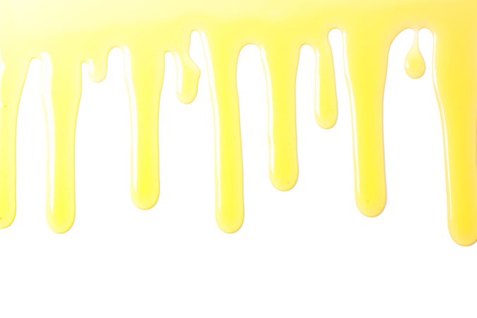 Flow of sweet honey isolated on light background