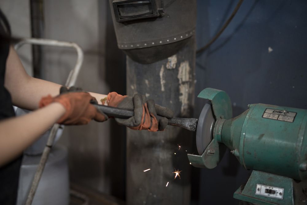 Person using heavy machine