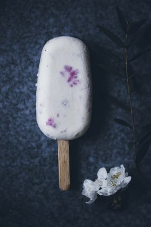 Creamy raspberry popsicle