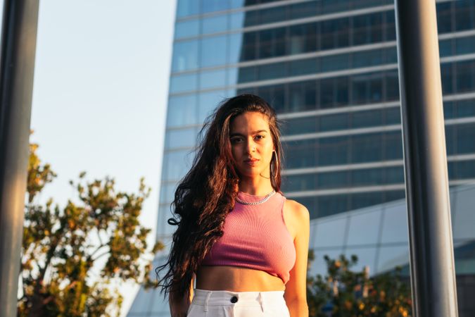Portrait of a Brazilian woman outdoors