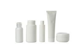 Blank bottles for cosmetics isolated on blank background