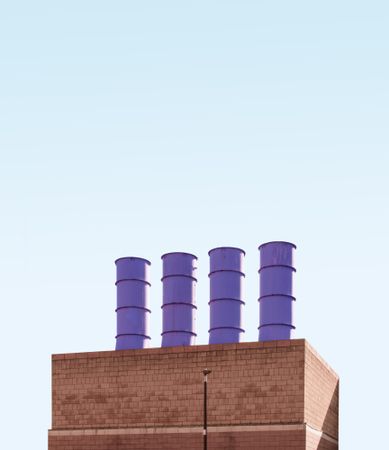 Four purple smoke stacks