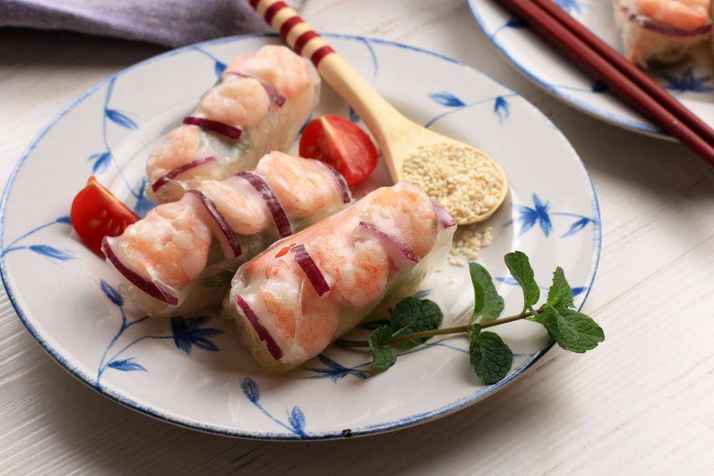 Spring rolls with shrimps and pork - Vietnamese food