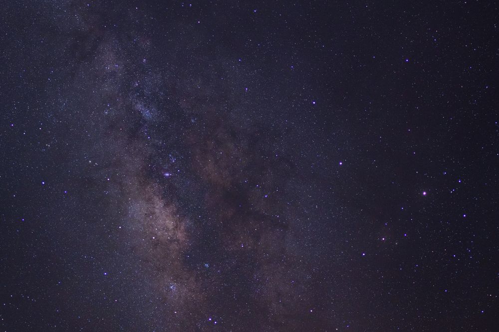 Starry night sky and milky way galaxy with stars and space dust in the universe
