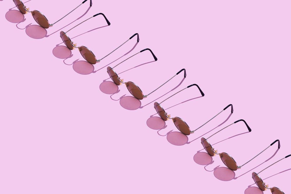 Row of sunglasses