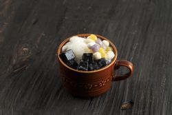 Sweet Taiwanese dessert with toppings