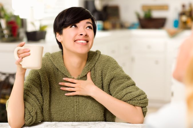 Woman Socializing with Friend