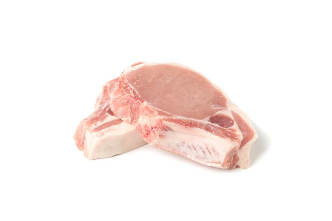 Raw meat for steak isolated on blank background