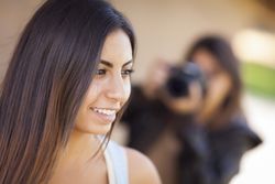 Persian Female Model Poses for Photographer