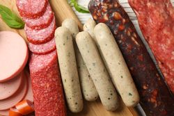 Close up of variety of cured meats