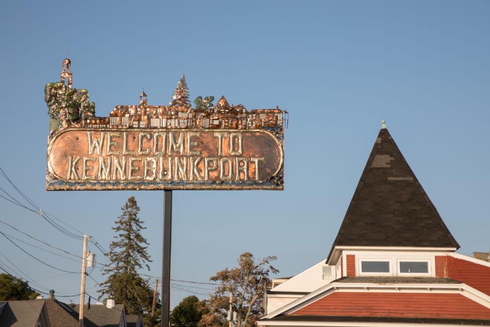 Welcome sign, Kennebunkport, Maine