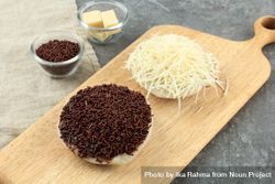 Indonesian pancake with chocolate sprinkles and cheese 47GAk4
