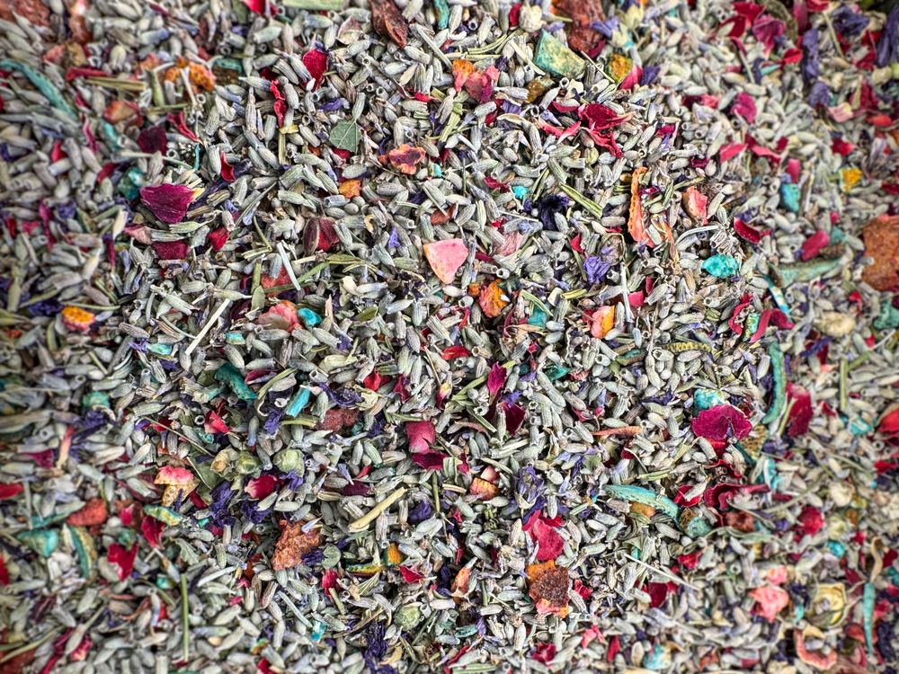 Close up of relaxing tea blend in bazaar