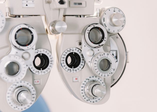 Vision test machine in doctor office