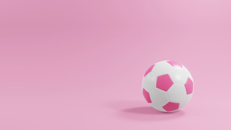 One vibrant pink soccer ball