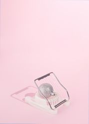Sparkly silver Christmas ornament in egg cutter