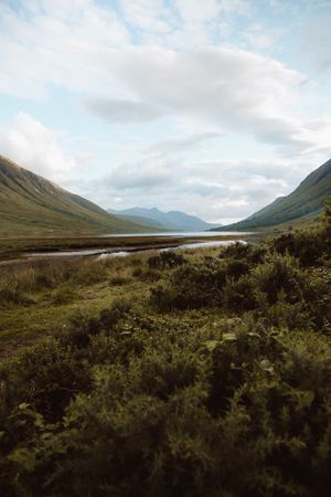 Picturesque view of calm water between rocks