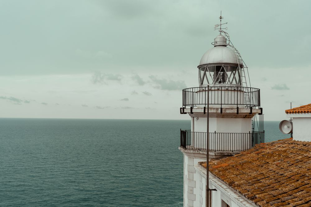 lighthouse on sea shore