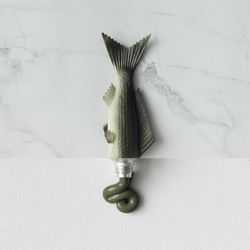Collage made out of fish and paint tube