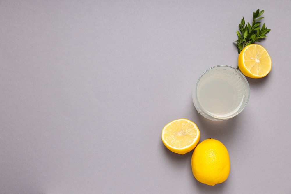 Concept of fresh summer drink - Limoncello cocktail