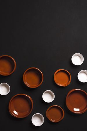 Empty ceramic pots
