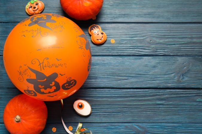 Concept of Halloween, Halloween balloon, space for text