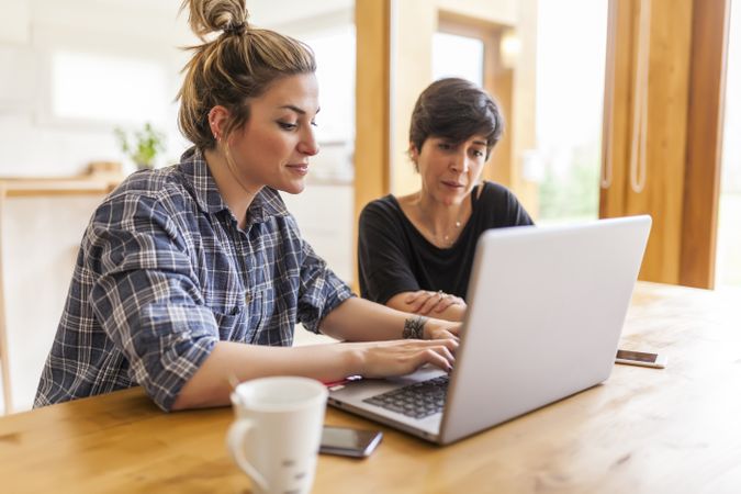 two women at home