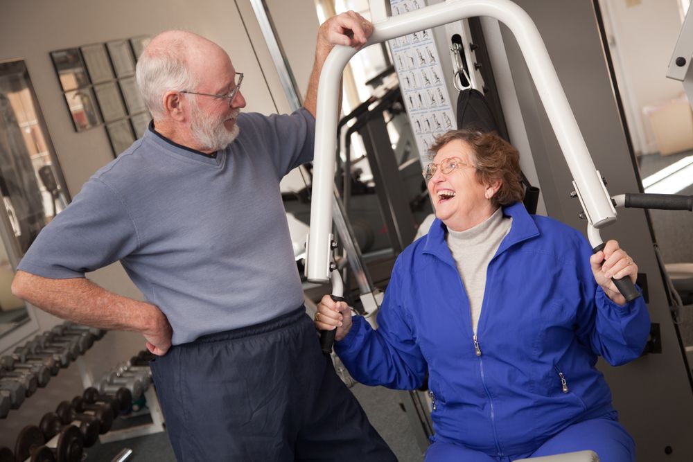 Older Adult Couple in the Gym