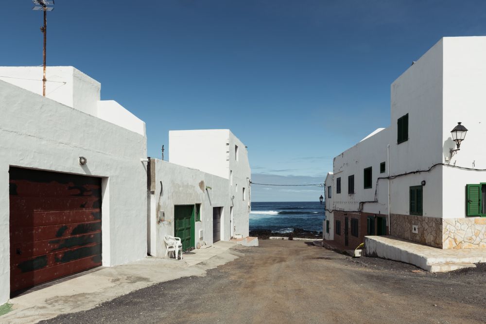 Street of lovely coastal town