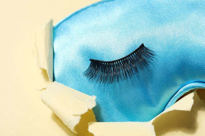 False eyelashes, concept of different makeup accessories