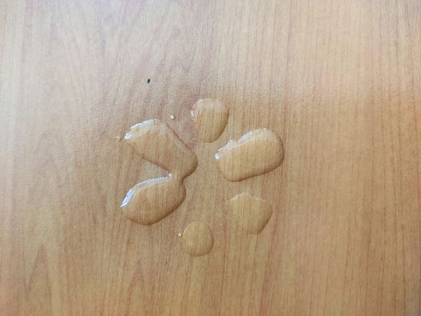water droplets on the table