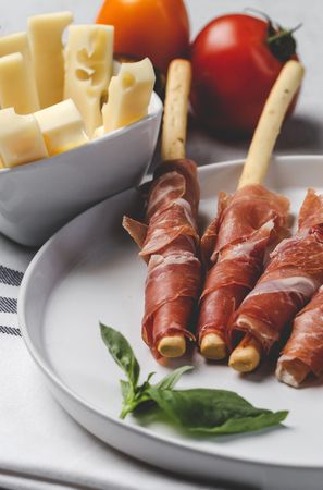Gressinis with spanish serrano ham