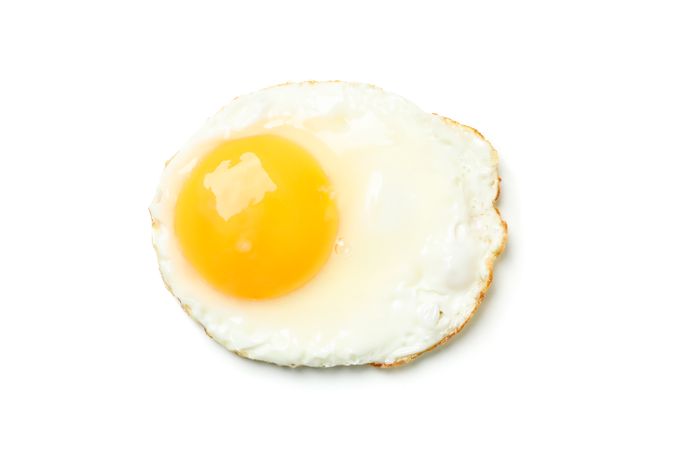 Top view of fried egg, sunny side up