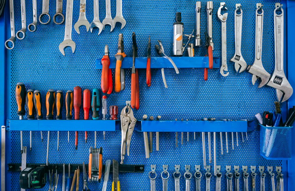 Background with tool board