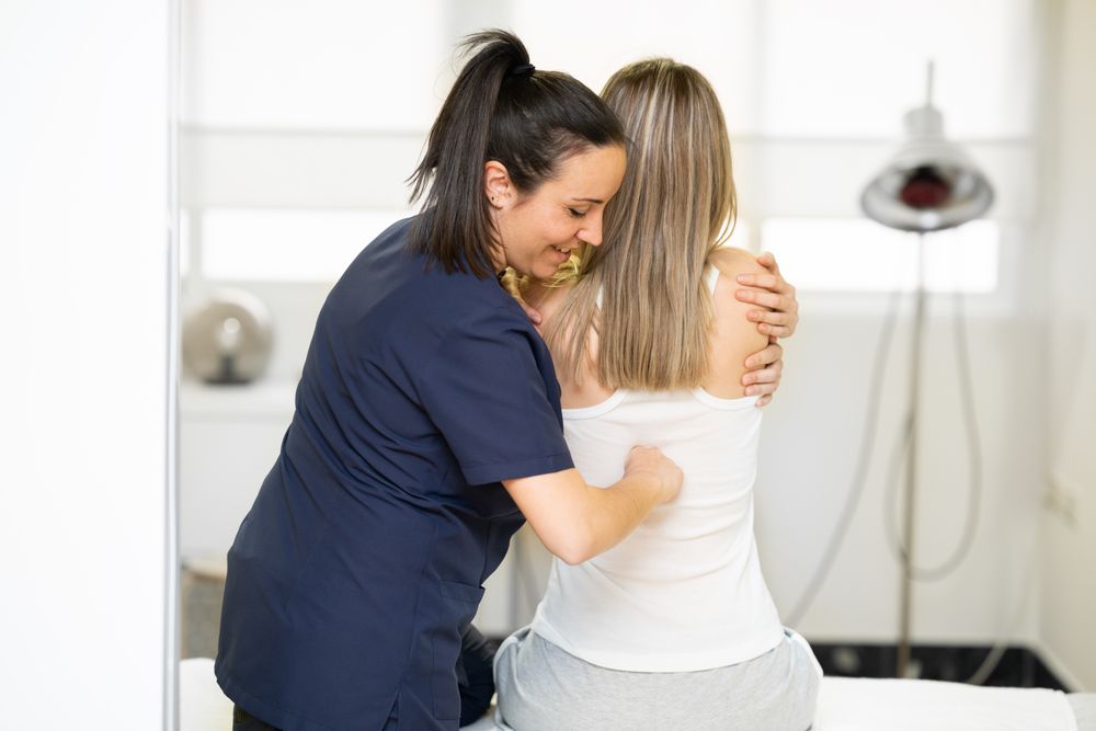 Medical check in a physiotherapy center