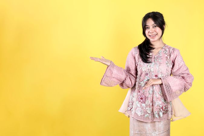 Indonesian Women Wear Traditional Clothes Kebaya for Kondangan