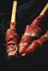 Gressinis with spanish serrano ham