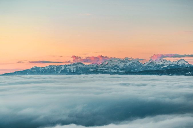 Landscape photo of snow covered mountain