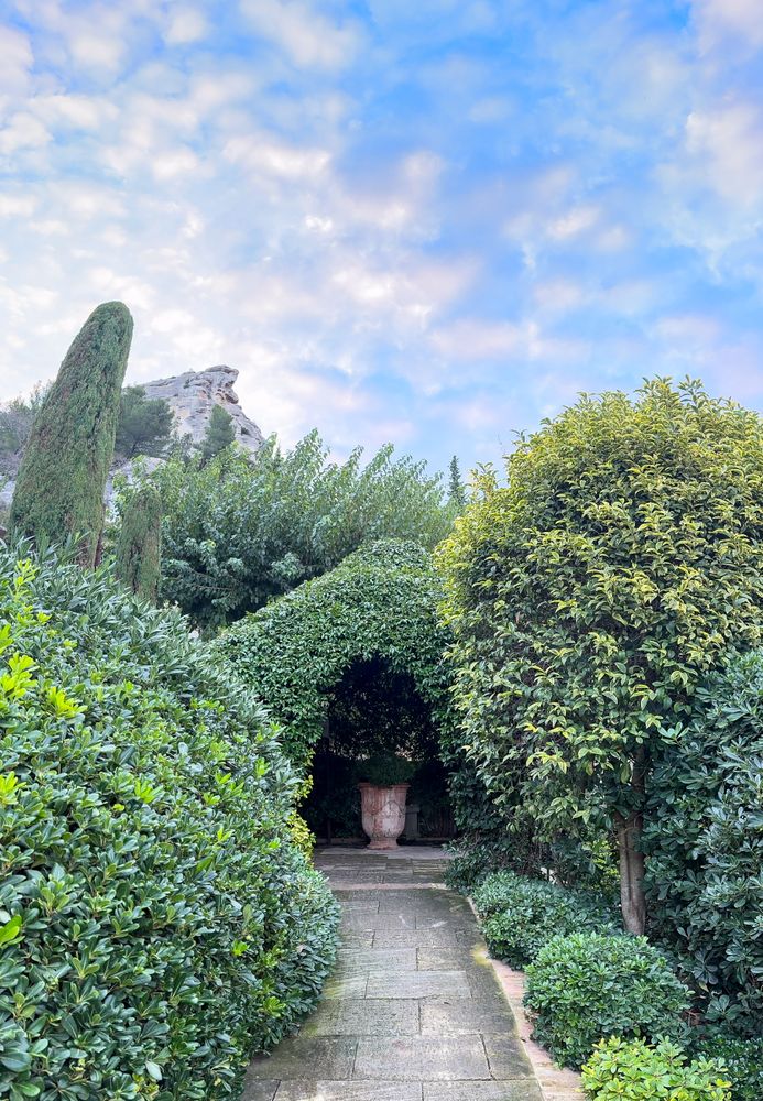 Garden path in the Baux-de-Provence