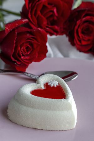 Cake with heart shape