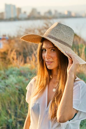 young woman looking at camera