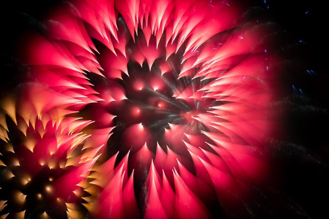 Bright fireworks on night sky