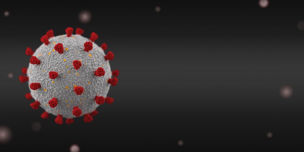 Microscope view of COVID-19 virus