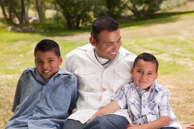 Father and Sons in the Park