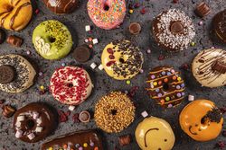 Doughnut with colorful candy