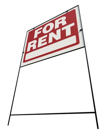 Left Facing For Rent Real Estate Yard Sign