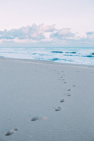 Beachy footprints, vertical