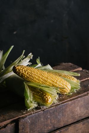 Phases of fresh corn peeling