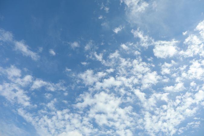 Blue sky with clouds. Amazing sunny summer day