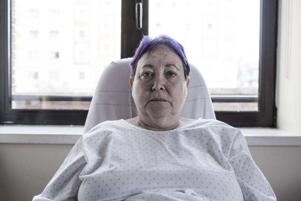 Mature woman hospitalized